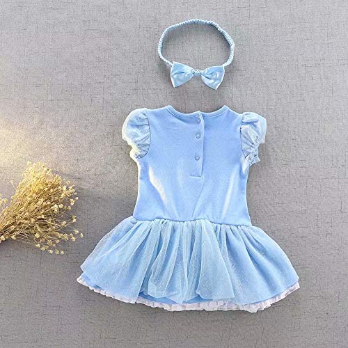 Szytypyl Princess Cinderella Baby Costume, Infant Cinderella Bodysuit Dress & Headband