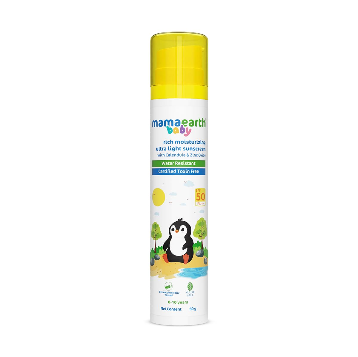 Mamaearth Baby Rich Moisturizing Ultra Light Sunscreen50G Spf 50 & Pa++++|Water Resistant|Lightweight & Moisturizing|Suits All 