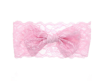 Koolgil Baby Girl'S Elegant Lace Bow Knot Headband Children'S Rhinestone Pearl Lace Headband For Birthday Party Photography (Pin