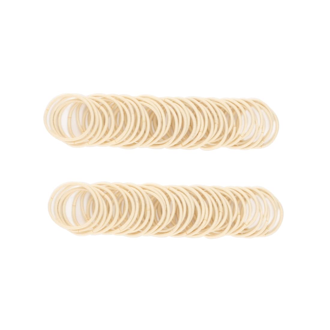 100Pcs Baby Hair Ties Small Elastic Toddler Hair Ties Seamless Hair Bands Ponytail Holders For Kids Girls(2 Mm X 2.5 Cm,Beige Bl