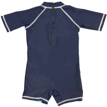 Achiyi Toddler Baby Boys' Swimwear One Piece Upf 50+ Swimsuit Boy Lovely Cartoon Prints Bathing Suit Blue 9M
