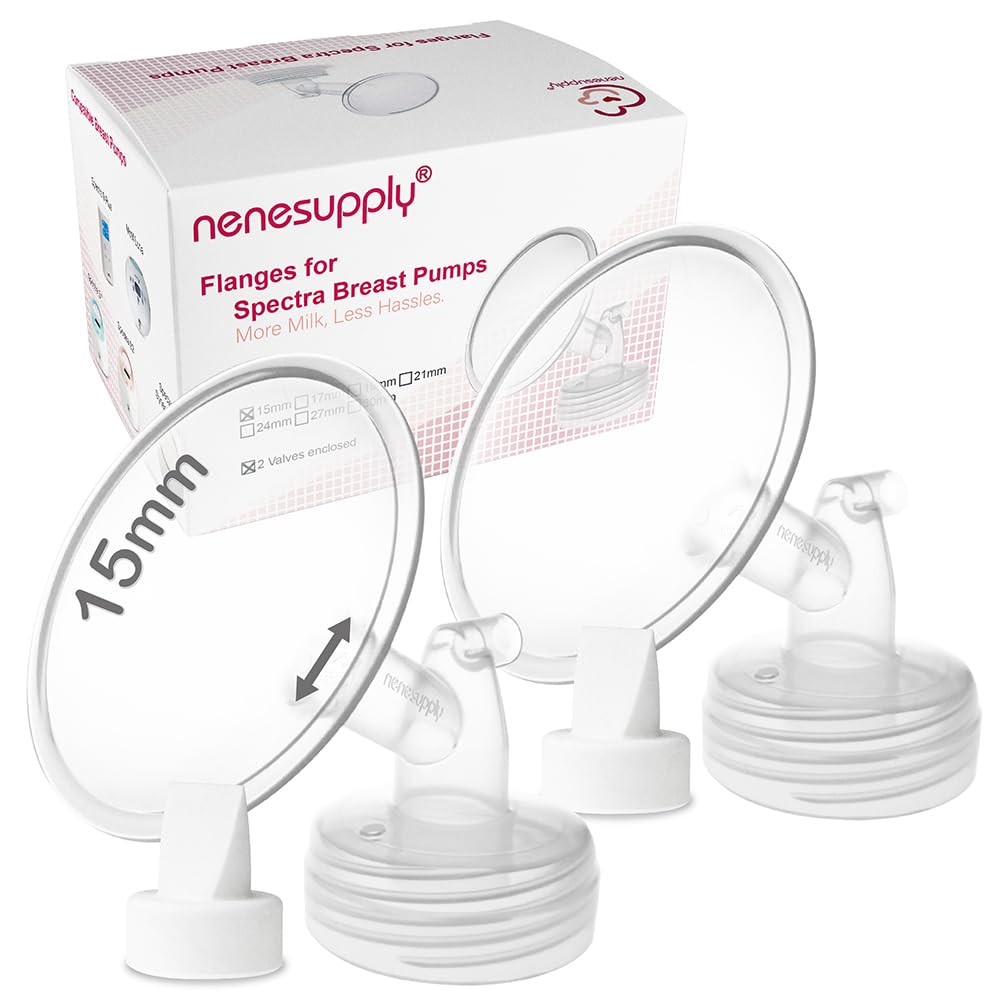 Nenesupply 15Mm Flanges And Valves Compatible With Spectra S1 S2 Synergy Gold Breastpumps Replacement To Spectra Pump Parts Duck