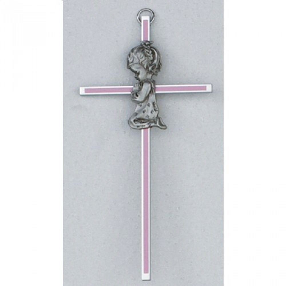 6' Girl Cross Pink Great New Baby Infant Christening Baptism Shower Gift