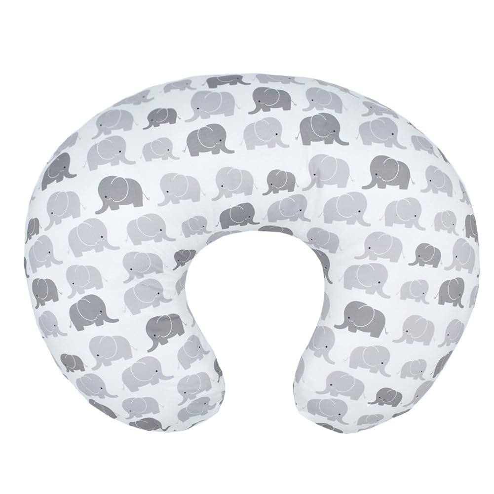 Bxuanw Nursing Pillow Cover Stretchy Pillow Slipcovers For Breastfeeding Moms Two-Sided Design (Parent-Child Elephant)
