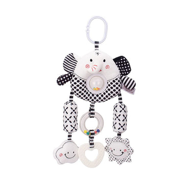 D-KINGCHY Baby Toys Car Seat Stroller Plush Hanging Rattle Animal Stuffed Hanging Toy with Teether Rattle Sound for 0-3 Years Ol
