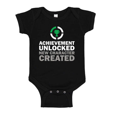 The Shirt Den Achievement Unlocked New Character Created Baby One Piece Nb Black