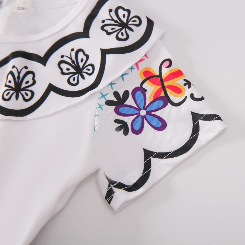 Yipkorra Encanto Mirabel Costume For Girls Cosplay Isabella Outfit Princess Halloween Dress Up With Earrings (Mirabel B, 4-5 Yea