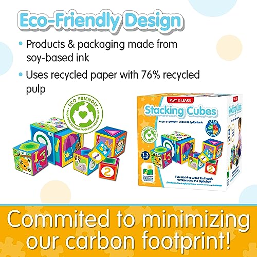 Learning Journey International LLC Play & Learn - Stacking Cubes - STEM Toddler Toys & Gifts for Boys & Girls Ages 12 Months and