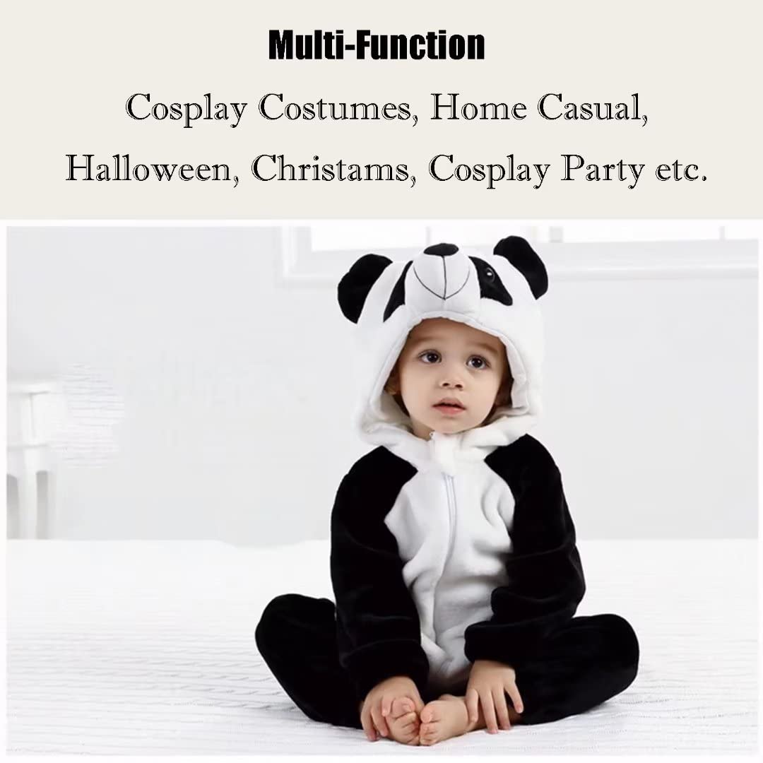 Qiaoniuniu Halloween Baby Panda Costumes Toddler Outfit Infants Cosplay Romper 6-12 Months