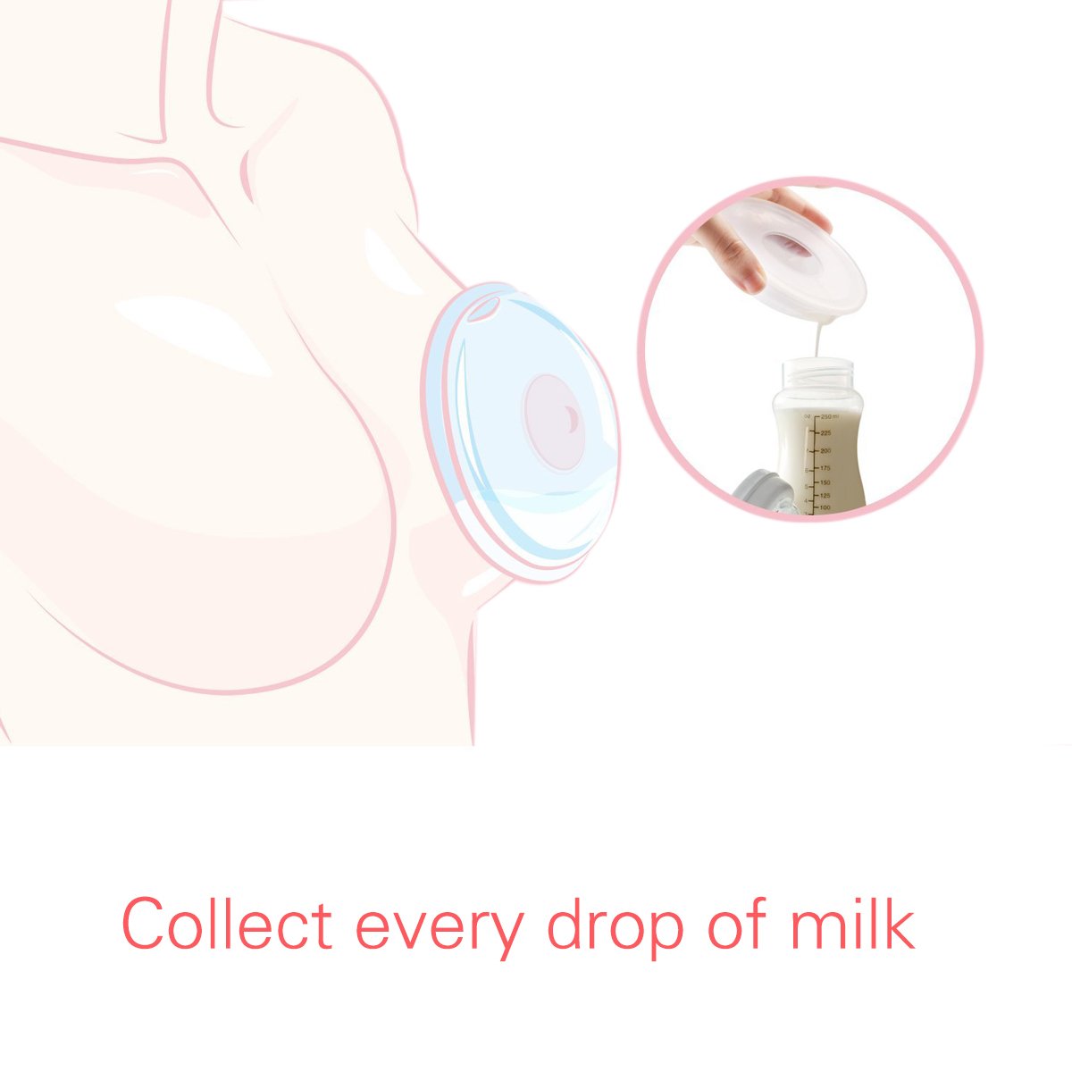 Yiyee Breast Shells Milk Saver For Breastfeeding, 4 Pack Bpa Free Breast Shield Nursing Cups Protect Sore Nipples Breast Milk Co