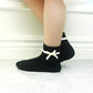 Gwenvenni Toddler Girls Socks Big Little Kids Cotton Bow Socks Low Cut 5 Pairs, 1-2T