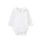 pureborn 2-Pack Baby Girls Bodysuit Long Sleeve Peter-pan Collar Romper Soft Cotton One-Piece 3-6 Months