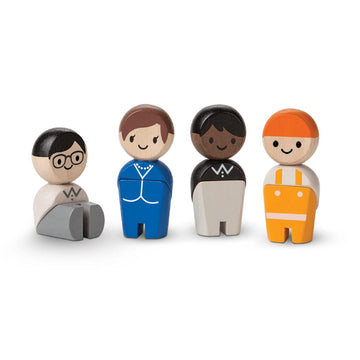 PlanToys Wooden 4 Piece Tradesman Playset (6267) | Sustainably Made from Rubberwood and Non-Toxic Paints and Dyes