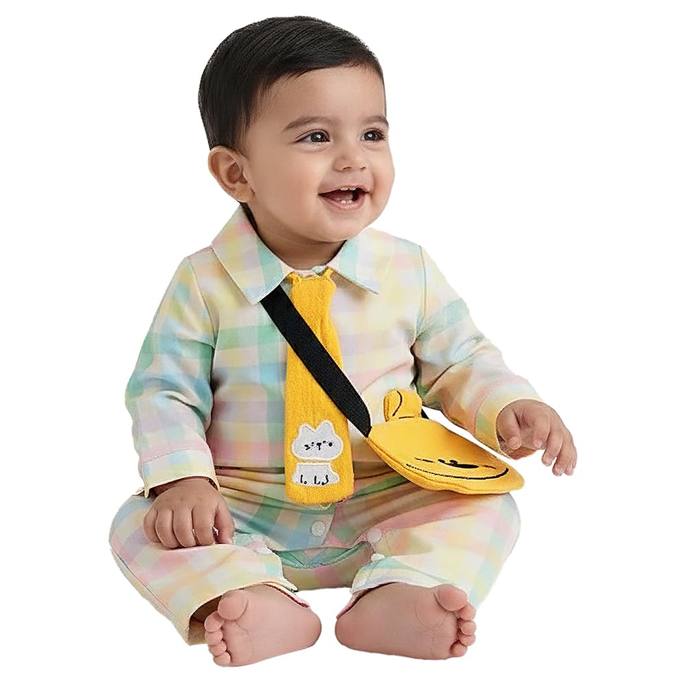 Hopscotch Puppy Embroidery Collared Bodysuit (1218 Months)