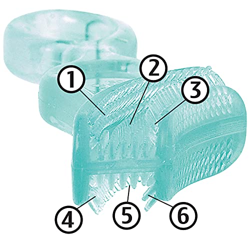 Brilliant Oral Care Babys First Toothbrush, Smooth Silicone Bristles Gently Clean Tender Teeth and Gums, for Ages 4+ Months, Pin