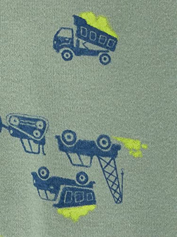 Simple Joys By Carter'S Baby Boys' 3-Pack Snug Fit Footless Cotton Pajamas, Blue Stripe/Green Trucks/White Dinosaur, 5T