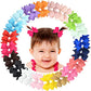 Alinmo Baby Hair Clips 2' Baby Girls Clips Fully Lined Baby Bows Tiny Hair Bows Alligator Clips For Baby Girls Infants Toddlers