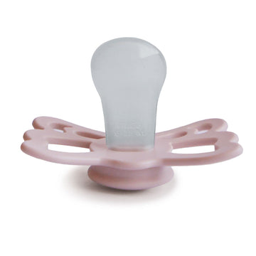 Frigg Butterfly Anatomical Silkysoft Silicone Baby Pacifier | Made In Denmark | Bpa-Free (Blush/Cedar, 6-18 Months)