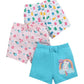 Bumzee Girls Cotton Above Knee Length Shorts Pack Of 3 Baby Pink & White  1824 Months (Peb10444EBpk)