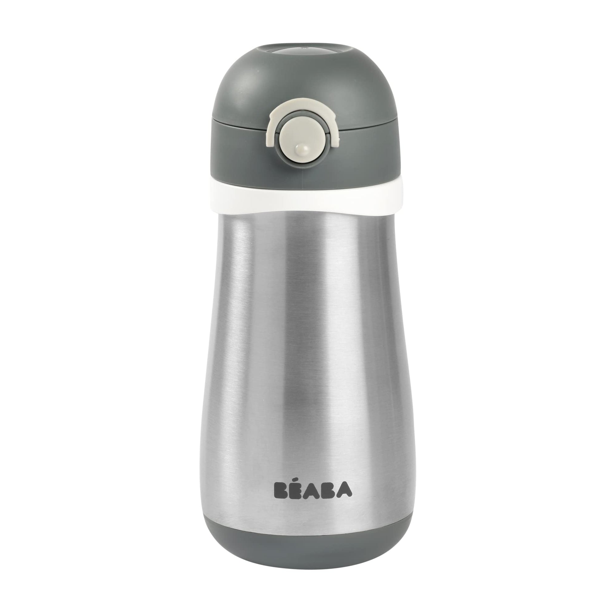 Beaba Kids Stainless Steel Insulated Water Bottle, Kids Water Bottle, Toddler Thermos With Spill Proof Spout And Close Top, Perf