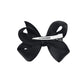 3 Inch Satin Bow For Little Girls - 2 Pcs (Black)