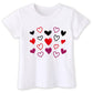 Kids Toddler Baby Girls Boys Valentine'S Day T-Shirt Short Sleeve Love Heart Cotton Top (White Love Hearts,4 Years)
