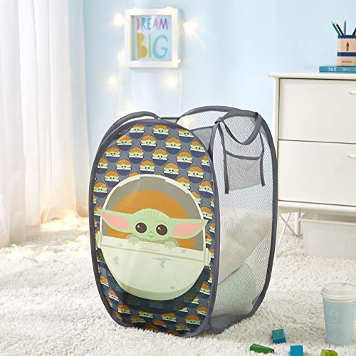 Star Wars, The Mandalorian Pop Up Hamper Featuring The Child With Durable Carry Handles, 24' H X 23' W X 2' Cm