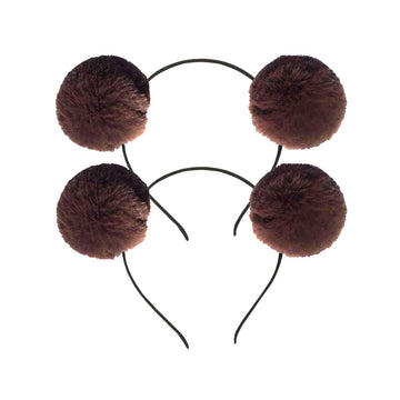 Pom Pom Headband Head Hoop Animal Style Cute Fluffy Hairband For Halloween Costume (G)