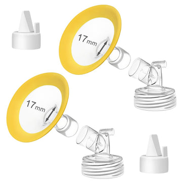 PumpMom-us 17mm Flanges Compatible with Spectra S2 S1 9 Plus Synergy Gold Pump Parts, Replacement 17 mm Breast Pumps Shield Acce
