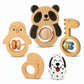 Voofy Wooden Baby Rattle Set (5pcs) - Montessori Infant Grasping Toys for 0-12 Months, Natural Non-Toxic Sensory Development Toy