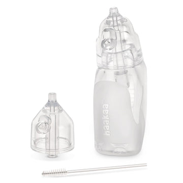 Haakaa Silicone Baby Nasal Aspirator| Safe Baby Nose Cleaner| Easy-Squeeze Nose & Ear Bulb Syringe With Brush|0M+ Newborn Toddle