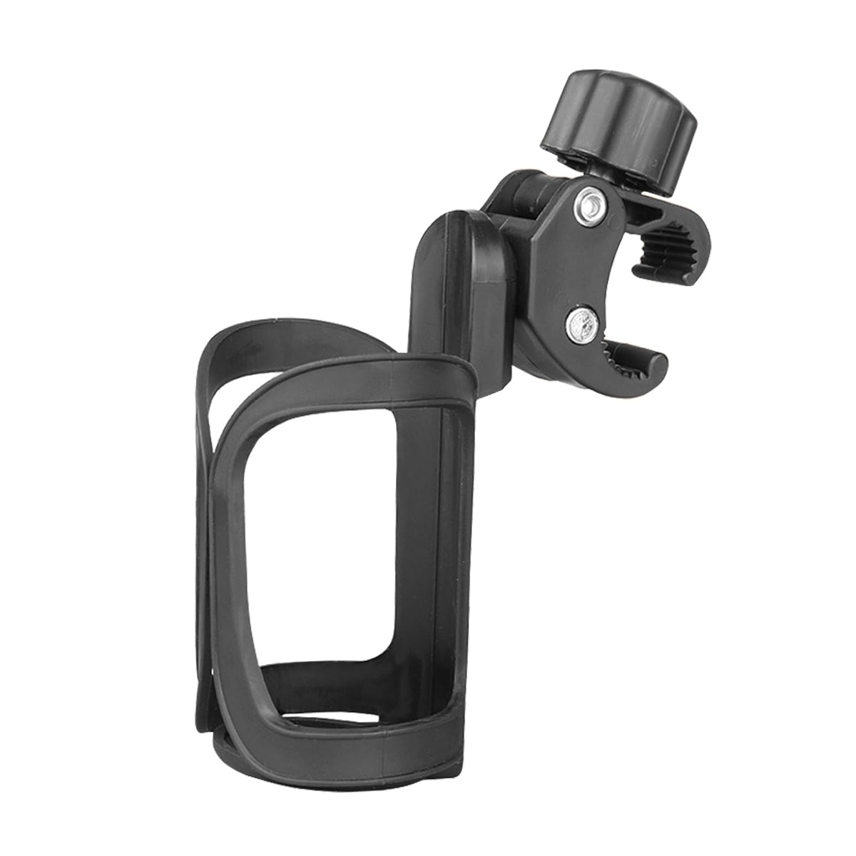 Grapelet 1X Stroller Cup Holder,Universal Pram Bicycle Pushchair Cup Holder, 360 Degree Rotation ABS Adjustable Drink Coffee Bot