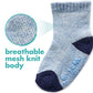 Fruit Of The Loom Baby 6-Pack All Weather Crew-Length Socks, Mesh & Thermal Stretch - Unisex, Girls, Boys (12-24 Months, Blue)