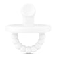 Ryan & Rose Cutie Pat Pacifier Teether (Slant, White)