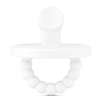 Ryan & Rose Cutie Pat Pacifier Teether (Slant, White)
