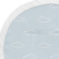 Sweet Jojo Designs Blue Clouds Boy Baby Playmat Tummy Time Infant Play Mat - Slate And White Cloud Sky For Vintage Airplane Avia