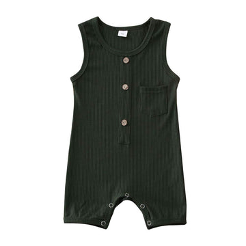 Iddolaka Newborn Summer Baby Boy Girl Romper Bodysuit Jumpsuit Playsuit One Piece Outfit Clothes (Green, 6-12 Months)