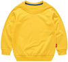 Haxico Unisex Kids Solid Cotton Thin Pullover Sweatshirt T-Shirt Toddler Baby Crewneck Long Sleeve Tshirts Tops Blouse Yellow, 3
