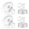 2 Packs 19Mm Flange Set, Updated Soft Rim Shield And Wide Mouth Base Connector Pump Parts For Spectra S2 Spectra S1 9 Plus Breas