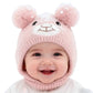 Winter Baby Woolen Hat Knitted Cap For Boys And Girl | Cute Baby PomPom Beanie | Double Layer Kids Beanie Hats For 18 Year Old