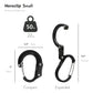 Gear Aid Heroclip Carabiner Clip And Hook (Small) For Purse, Stroller, And Backpack, Black & Red