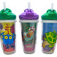Playtex Baby Sipsters Stage 3 Straw Cups, Spill-Proof, Leak-Proof, Insulated - Sea Creatures, Monsters And Zoo Animal, 9 Oz, 3 C