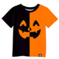 Halloween Little Boys Orange Black Pumpkin Face Jack O' Lantern Shirt Funny Short Sleeve Top 6 Years