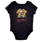 Queen Kids Baby Grow: Classic Crest - 3 - 6 Months - Black