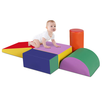 Todefull Foam Climbing Toys For Toddlers, 5 Piece Soft Climbing Blocks, Lightweight Baby Climbing Gym, Indoor Baby Activity Play