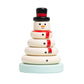 Pearhead Wooden Snowman Stacking Toy Set, Holiday Toys for Toddlers, Baby Nursery Holiday D  cor, Sorting and Stacking Tower Edu