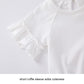 Pureborn Baby Girl Ruffle Bell Sleeve Bodysuit Organic Cotton Short Sleeve Bodysuits 9-12 Months White
