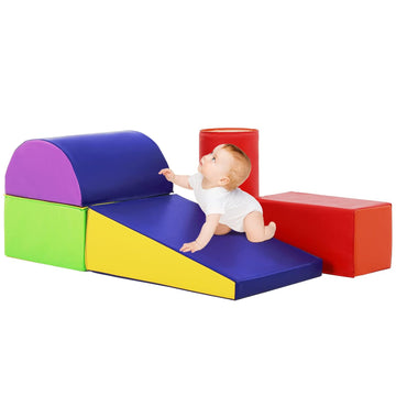 Paylesshere 5-Piece Set Climbing Toys Couch Kids Foam Blocks Baby Climbing Toys Soft And Safe Toddler Climbing Toys For Climbing