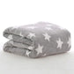 D BABY HOME Soft Fleece Baby Blanket Grey | Newborn Swaddle Wrap 10075 cm | Star Print, Ultra Cozy, Lightweight & Breathable | U