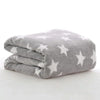 D BABY HOME Soft Fleece Baby Blanket Grey | Newborn Swaddle Wrap 10075 cm | Star Print, Ultra Cozy, Lightweight & Breathable | U